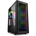 Sharkoon RGB Wave - Tower - ATX - windowed side panel (tempered glass) - no power supply - USB / Audio