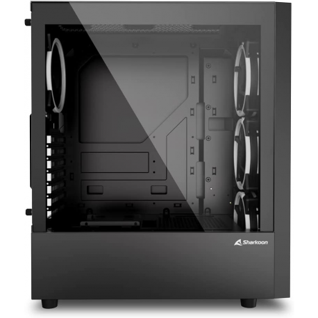 Sharkoon RGB Wave - Tower - ATX - windowed side panel (tempered glass) - no power supply - USB / Audio - 3