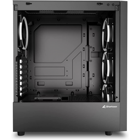 Sharkoon RGB Wave - Tower - ATX - windowed side panel (tempered glass) - no power supply - USB / Audio - 4