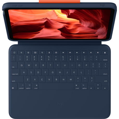 Logitech Rugged Combo 4 - Keyboard and folio case - Apple Smart connector - classic blue - for Apple 10.9-inch iPad (10th generation) - 2