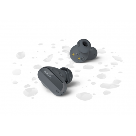 Philips True Wireless Headphones TAT3508BK/00, IPX4 water resistant, Noise Canceling, Up to 21 hours of play time, Black