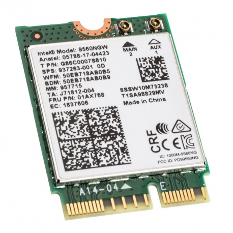 Intel Wireless-AC 9560 - Network adapter - M.2 2230 - Wi-Fi 5, Bluetooth 5.0 - 2