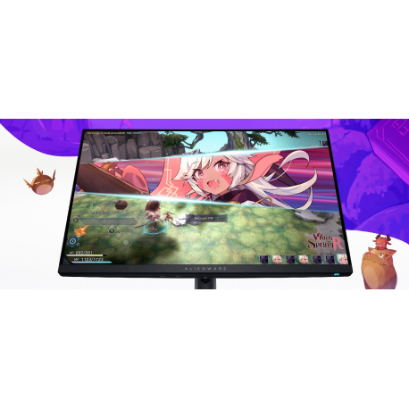 Alienware 27 Gaming Monitor AW2724HF - LED monitor - gaming - 27" (26.96" viewable) - 1920 x 1080 Full HD (1080p) @ 360 Hz - Fast IPS - 400 cd / m² - 1000:1 - HDR10 - 0.5 ms - HDMI, 2xDisplayPort - Dark Side of the Moon - with 3-Year Advanced Exchange Service and Premium Panel Exchange - 7