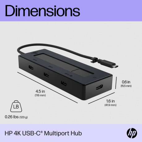 HP - Port replicator - USB-C - DP - Europe - 13