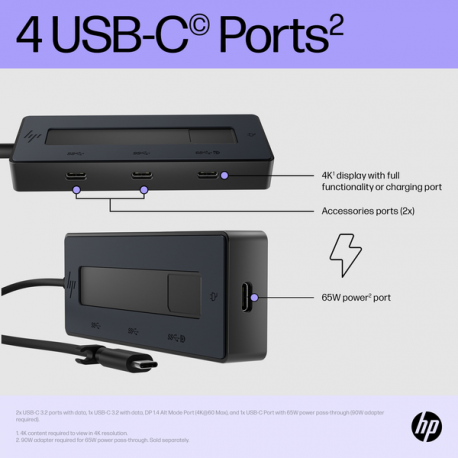 HP - Port replicator - USB-C - DP - Europe - 19