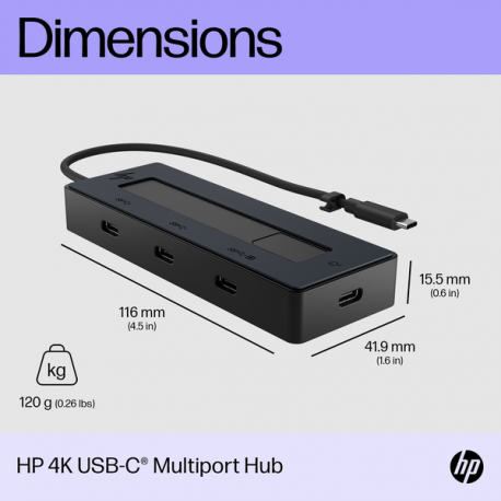 HP - Port replicator - USB-C - DP - Europe - 20