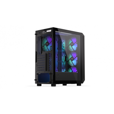 Endorfy Arx 500 ARGB - PC case - ATX - windowed side panel (tempered glass) - no power supply - black - USB / Audio - 24