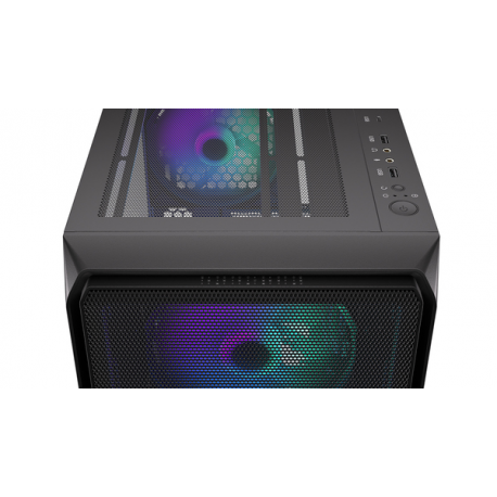 Endorfy Arx 500 ARGB - PC case - ATX - windowed side panel (tempered glass) - no power supply - black - USB / Audio - 25