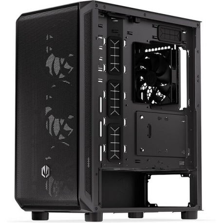 Endorfy Arx 500 Air - PC case - ATX - windowed side panel (tempered glass) - no power supply (ATX) - black - USB / Audio - 7