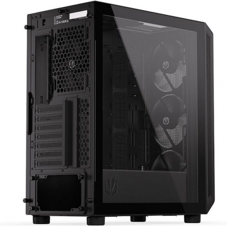 Endorfy Arx 500 Air - PC case - ATX - windowed side panel (tempered glass) - no power supply (ATX) - black - USB / Audio - 8