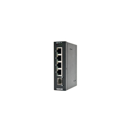 Black Box INDRy II XS PoE - Switch - unmanaged - 4 x 10/100/1000 (PoE+) + 1 x SFP - desktop, DIN rail mountable, wall-mountable - PoE+ - 0