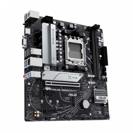 ASUS PRIME B650M-K - Motherboard - micro ATX - Socket AM5 - AMD B650 Chipset - USB 3.2 Gen 1, USB 3.2 Gen 2, USB-C 3.2 Gen 1 - 2.5 Gigabit LAN - onboard graphics (CPU required) - HD Audio (8-channel) - 3