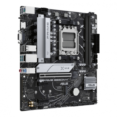 ASUS PRIME B650M-K - Motherboard - micro ATX - Socket AM5 - AMD B650 Chipset - USB 3.2 Gen 1, USB 3.2 Gen 2, USB-C 3.2 Gen 1 - 2.5 Gigabit LAN - onboard graphics (CPU required) - HD Audio (8-channel) - 4
