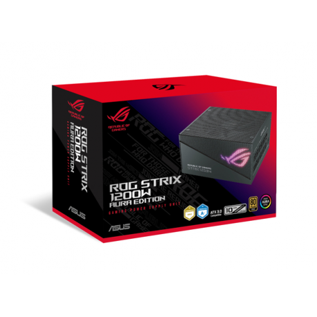 ASUS ROG Strix - Aura Edition - power supply (internal) - ATX12V 3.0 /  EPS12V - 80 PLUS Gold - AC 100-240 V - 1200 Watt - 1