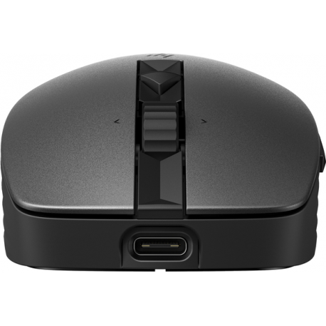 HP 715 - Mouse - multi-device, rechargeable - 7 buttons - wireless, wired - 2.4 GHz, Bluetooth 3.0 - USB wireless receiver - black - 16