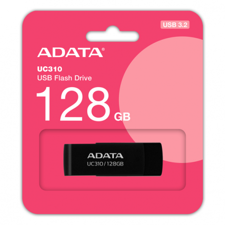 ADATA UC310 - USB flash drive - 128 GB - USB 3.2 Gen 1 - black - 0