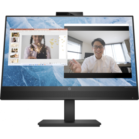 HP M24m Conferencing Monitor - LED monitor - 24" (23.8" viewable) - 1920 x 1080 Full HD (1080p) @ 75 Hz - IPS - 300 cd / m² - 1000:1 - 5 ms - HDMI, DisplayPort, USB-C - speakers - black stand, black head - 0