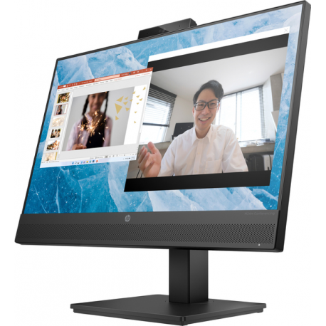 HP M24m Conferencing Monitor - LED monitor - 24" (23.8" viewable) - 1920 x 1080 Full HD (1080p) @ 75 Hz - IPS - 300 cd / m² - 1000:1 - 5 ms - HDMI, DisplayPort, USB-C - speakers - black stand, black head - 4