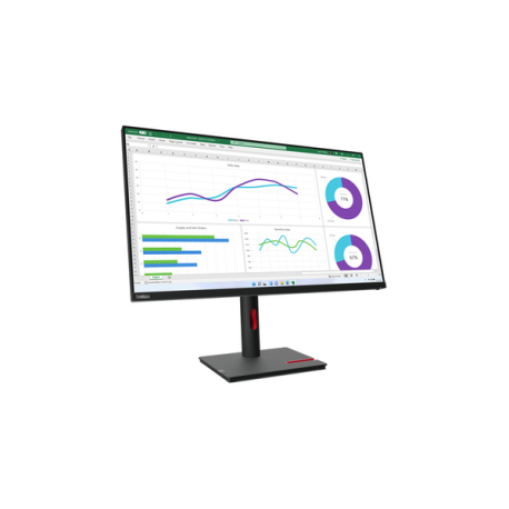Lenovo ThinkVision T32p-30 - LED monitor - 31.5" - 3840 x 2160 4K - IPS - 350 cd / m² - 1000:1 - HDR10 - 4 ms - HDMI, DisplayPort, USB-C - raven black - 0