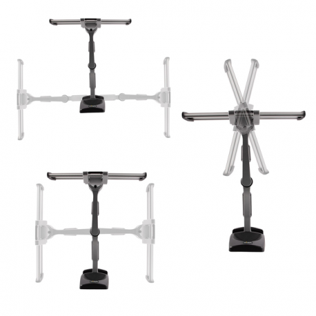 StarTech.com Articulating TV Wall Mount, VESA Wall Mount Supports 65 inch / 99lb / Flat / Curved TVs, Retractable Low Profile Wall Mount TV Bracket, Adjustable Corner TV Wall Mount, Swivel / Rotation / Tilt (TV-WALL-MOUNT-65FS) - Mounting kit (wall mount, 2 vertical brackets) - articulating - for curved  /  flat panel - low profile - aluminium, steel - black, silver - screen size: 26"-65" - wall-mountable - TAA Compliant - 9