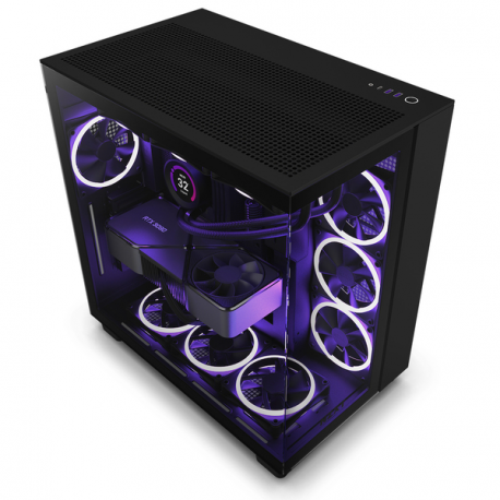 NZXT PC case H9 Flow Midi tower window black