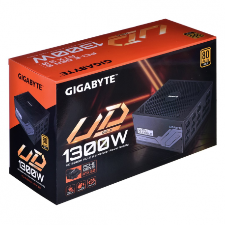 Gigabyte UD1300GM PG5 - Power supply (internal) - ATX12V 3.0 /  EPS12V - 80 PLUS Gold - AC 100-240 V - 1300 Watt - active PFC - 1