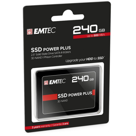 EMTEC X150 Power Plus 3D NAND - Solid state drive - 240 GB - internal - 2.5" - SATA 6Gb / s - 2