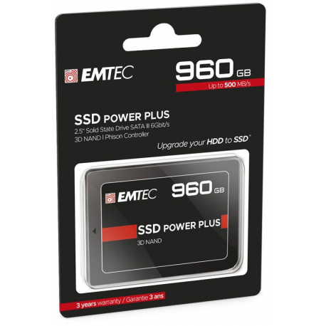 EMTEC X150 Power Plus 3D NAND - SSD - 960 GB - internal - 2.5" - SATA 6Gb / s - 2