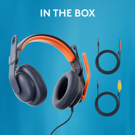 Logitech Zone Learn Over-Ear Wired Headset for Learners, USB-A - Headphones with mic - on-ear - replacement - wired - USB-C - 5