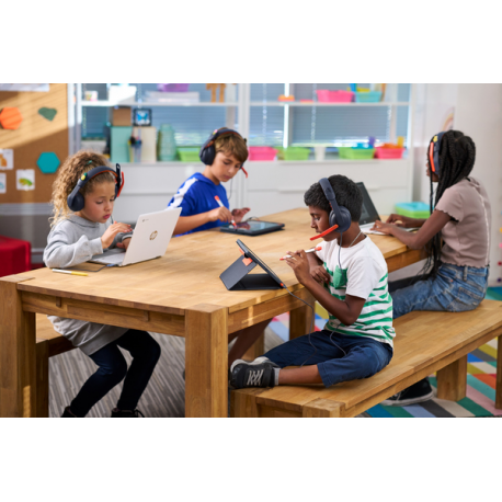 Logitech Zone Learn Over-Ear Wired Headset for Learners, USB-A - Headphones with mic - on-ear - replacement - wired - USB-C - 11