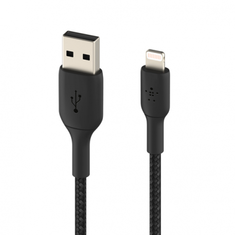 Belkin BOOST CHARGE - Lightning cable - Lightning male to USB male - 15 cm - black - for Apple iPad / iPhone / iPod (Lightning) - 2