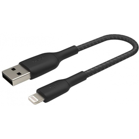 Belkin BOOST CHARGE - Lightning cable - Lightning male to USB male - 15 cm - black - for Apple iPad / iPhone / iPod (Lightning) - 7