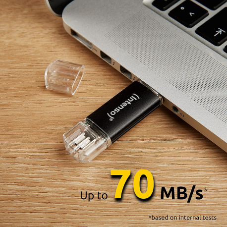 Intenso Twist Line - USB flash drive - 128 GB - USB 3.2 Gen 1 / USB-C - anthracite - 3