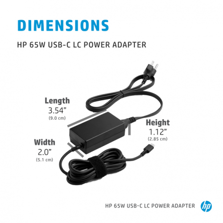 HP USB-C LC - Power adapter - AC - 65 Watt - United Kingdom - for Elite Mobile Thin Client mt645 G7; Pro Mobile Thin Client mt440 G3 - 1