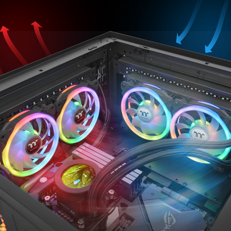 Thermaltake SWAFAN 14 RGB - Case fan - 140 mm (pack of 3) - 3