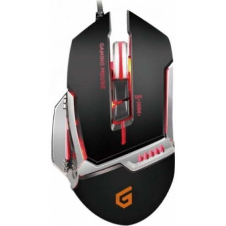 Conceptronic DJEBBEL 8 - Mouse - ergonomic - optical - 8 buttons - wired - USB - black, silver - 1