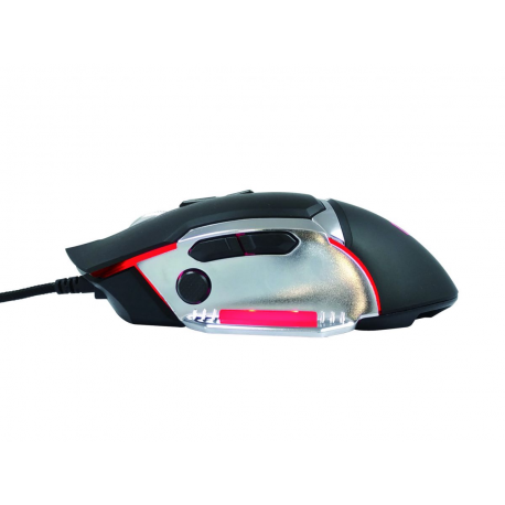 Conceptronic DJEBBEL 8 - Mouse - ergonomic - optical - 8 buttons - wired - USB - black, silver - 5