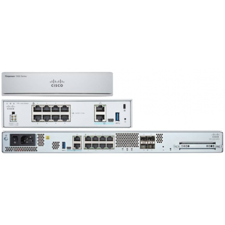 Cisco FirePOWER 1150 Next-Generation Firewall - Firewall - front to back airflow - 1U - rack-mountable - 0