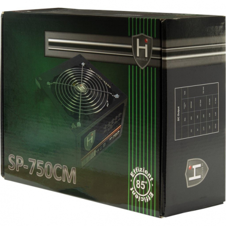 HiPower SP-750CM - Power supply (internal) - ATX12V 2.3 - AC 100 / 240 V - 750 Watt - active PFC - 3