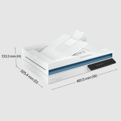 HP Scanjet Pro 2600 f1 - Document scanner - CMOS  /  CIS - Duplex - A4 / Legal - 1200 dpi x 1200 dpi - up to 25 ppm (mono)  /  up to 25 ppm (colour) - ADF (60 sheets) - up to 1500 scans per day - USB 2.0 - 13