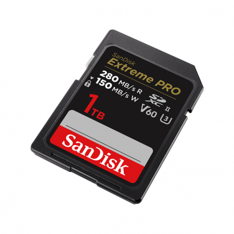 SanDisk Extreme Pro - Flash memory card - 1 TB - Video Class V60  /  UHS-II U3  /  Class10 - SDXC UHS-II - 1