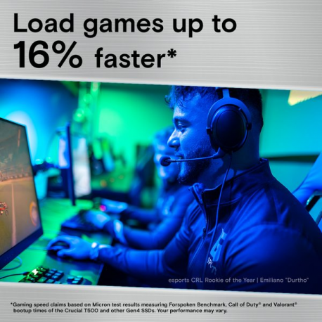 Crucial T500 - SSD - 2 TB - internal - PCIe 4.0 (NVMe) - 2