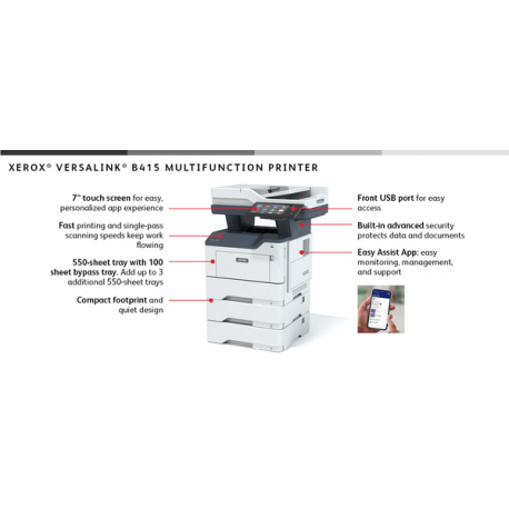 VersaLink B415 A4 Mono MFP 47ppm print / copy / scan / fax / ConnectKey