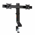 Kensington SmartFit Space-Saving Dual Monitor Arm - Mounting kit - Tilt & Swivel - for 2 monitors - plastic, aluminium, steel - black - screen size: up to 27" - desktop, C-clamp, grommet, desk-mountable