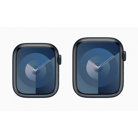 Apple Watch Series 9 (GPS + Cellular) - 41 mm - midnight aluminium - smart watch with sport band - fluoroelastomer - midnight - band size: M / L - 64 GB - Wi-Fi, LTE, UWB, Bluetooth - 4G - 32.1 g - 3