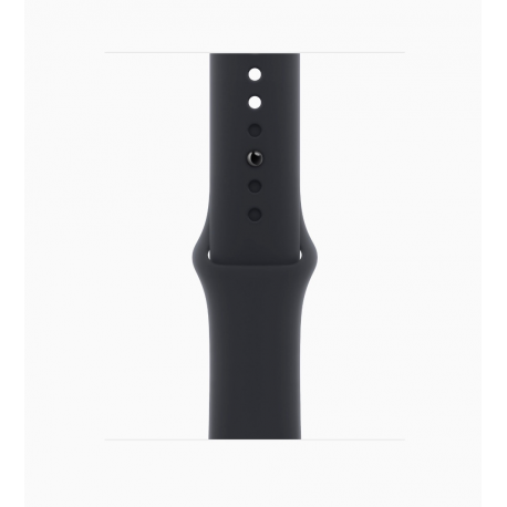 Apple Watch Series 9 (GPS + Cellular) - 41 mm - midnight aluminium - smart watch with sport band - fluoroelastomer - midnight - band size: M / L - 64 GB - Wi-Fi, LTE, UWB, Bluetooth - 4G - 32.1 g - 7