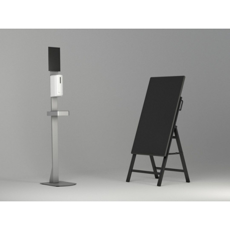 Multibrackets M Easel - Stand - for LCD display - plastic, steel - black - screen size: 32"-55" - mounting interface: 400 x 600 mm - 6