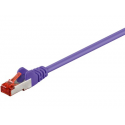 MicroConnect - Network cable - RJ-45 (M) to RJ-45 (M) - 1 m - 6 mm - SFTP - CAT 6 - halogen-free, round, stranded - purple