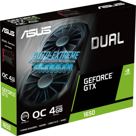 Graphics Card|ASUS|NVIDIA GeForce GTX 1650|4 GB|GDDR6|128 bit|PCIE 3.0 16x|Dual Slot Fansink|1xDVI-D|1xHDMI|1xDisplayPort|DUAL-G