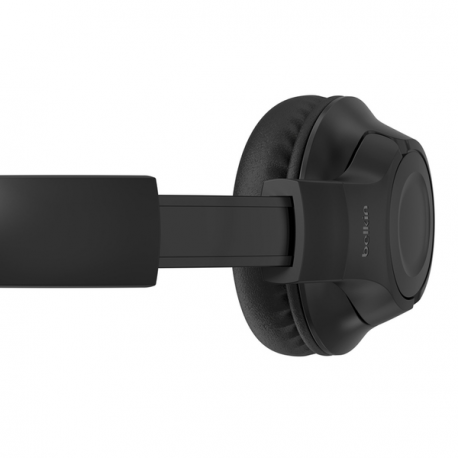 Belkin SoundForm Inspire - Headphones with mic - over ear - Bluetooth - wireless, wired - 3.5 mm jack - black - 2